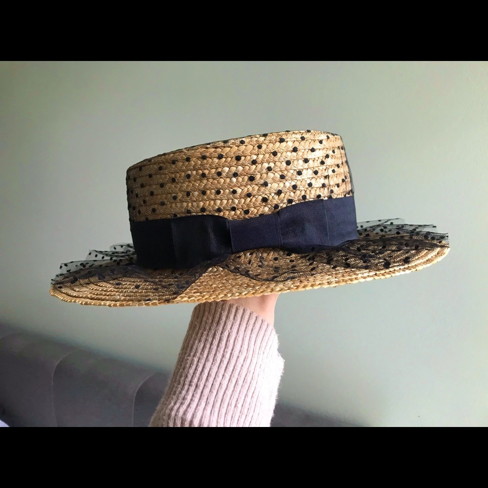 Sportsgirl Straw Boater Hat